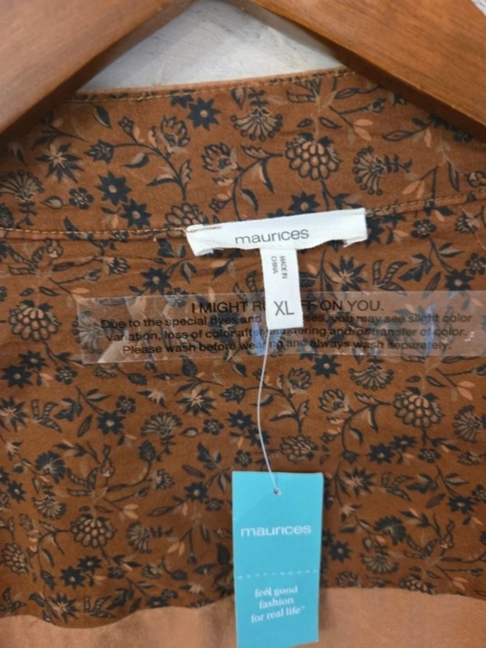 Maurices Camel Utility Button-Front Jacket - Picture 3 of 5